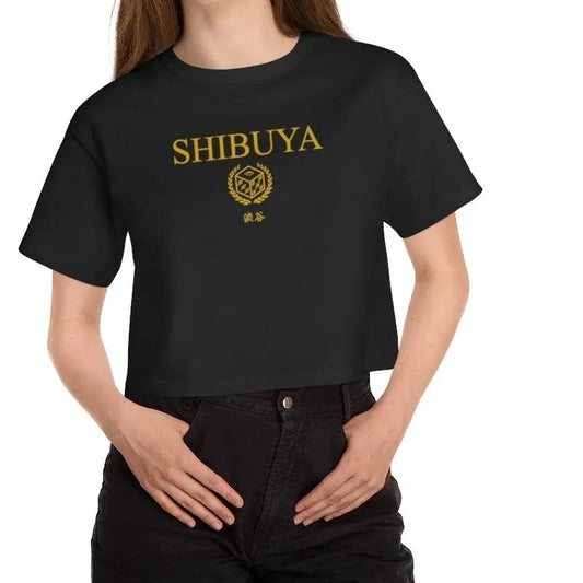 Shibuya JuJutsu Kaisen JJK Inspired Shibuya Incident Gojo Satoru Anime Manga Women's Cropped T-Shirt Crop Top Cotton Clothing Fit Tshirt
