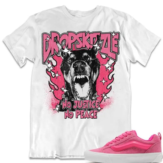 Shirt to Match Vans Skool Pink Sneaker dropSkizzle - No Justice Peace Sneaker Unisex Tee Menswear Top
