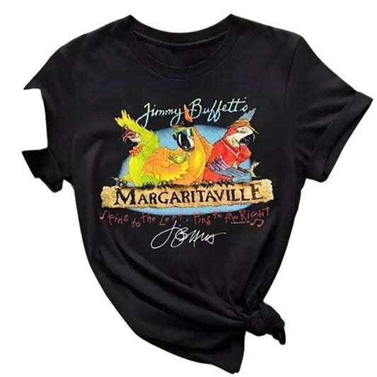 Shirt, Jimmy Buffett Margaritaville Tour Shirt, Shirt For Fan, Country Music Shirt Menswear Top Underwear Man Tshirt Streetwear Crewneck Round Neck Tropical Shortsleeve T-Shirt Human