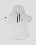 Short Sleeve Hoodie (Grey) - Baseballism x USA Baseball T-Shirts, Sweatshirt | CoreVibeTees.com (Image 1)