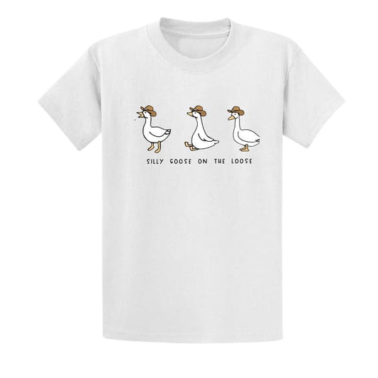Silly Goose on the Loose Shirt, Funny Goose Sweatshirt, Goose Sweaters Goose University Goose On The Loose Animal Hoodie, Trendy Tee