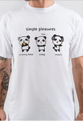 Simple Pleasure Panda T-Shirt Hoodie, Sweatshirt | CoreVibeTees.com