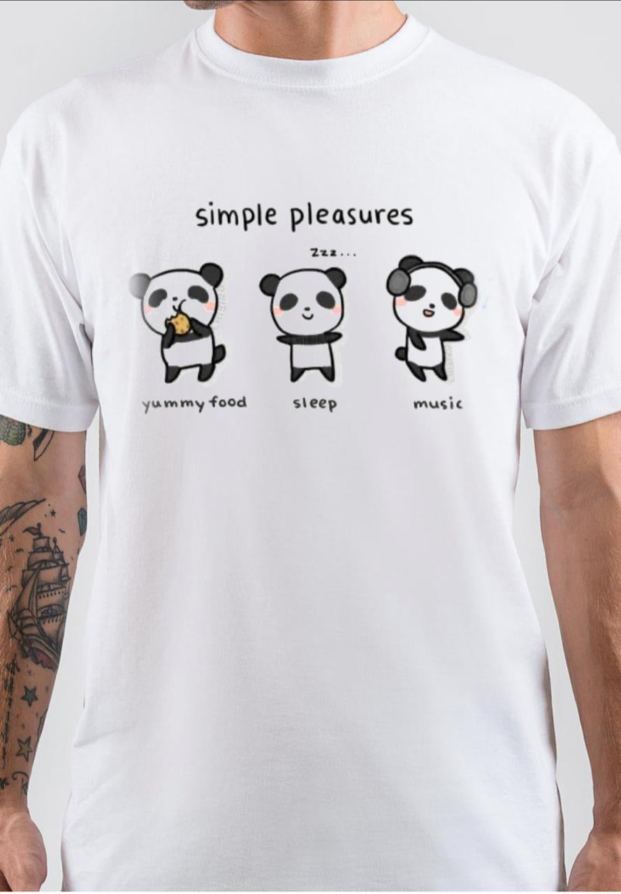 Simple Pleasure Panda T-Shirt Hoodie, Sweatshirt | CoreVibeTees.com