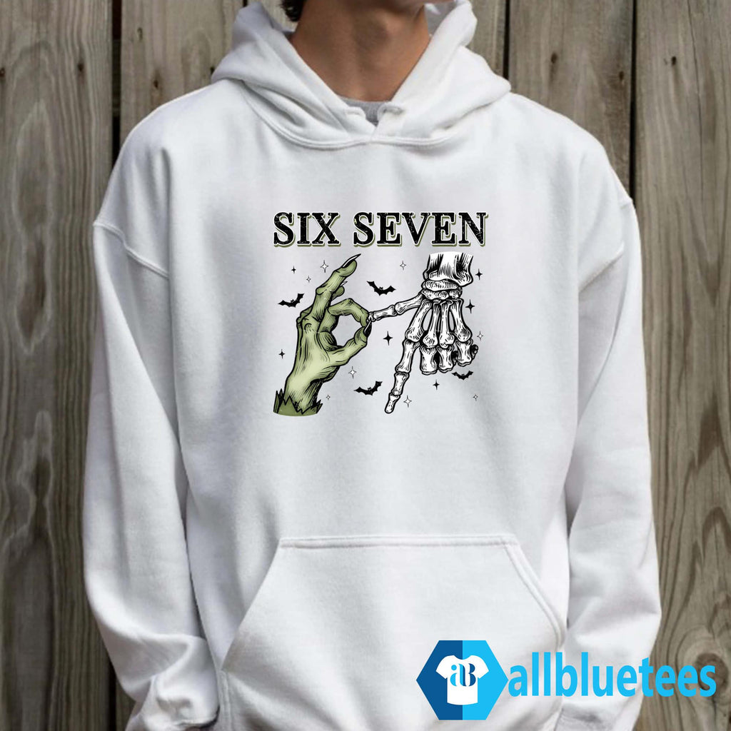 Six Seven 67 Skeleton Hands Halloween Shirt