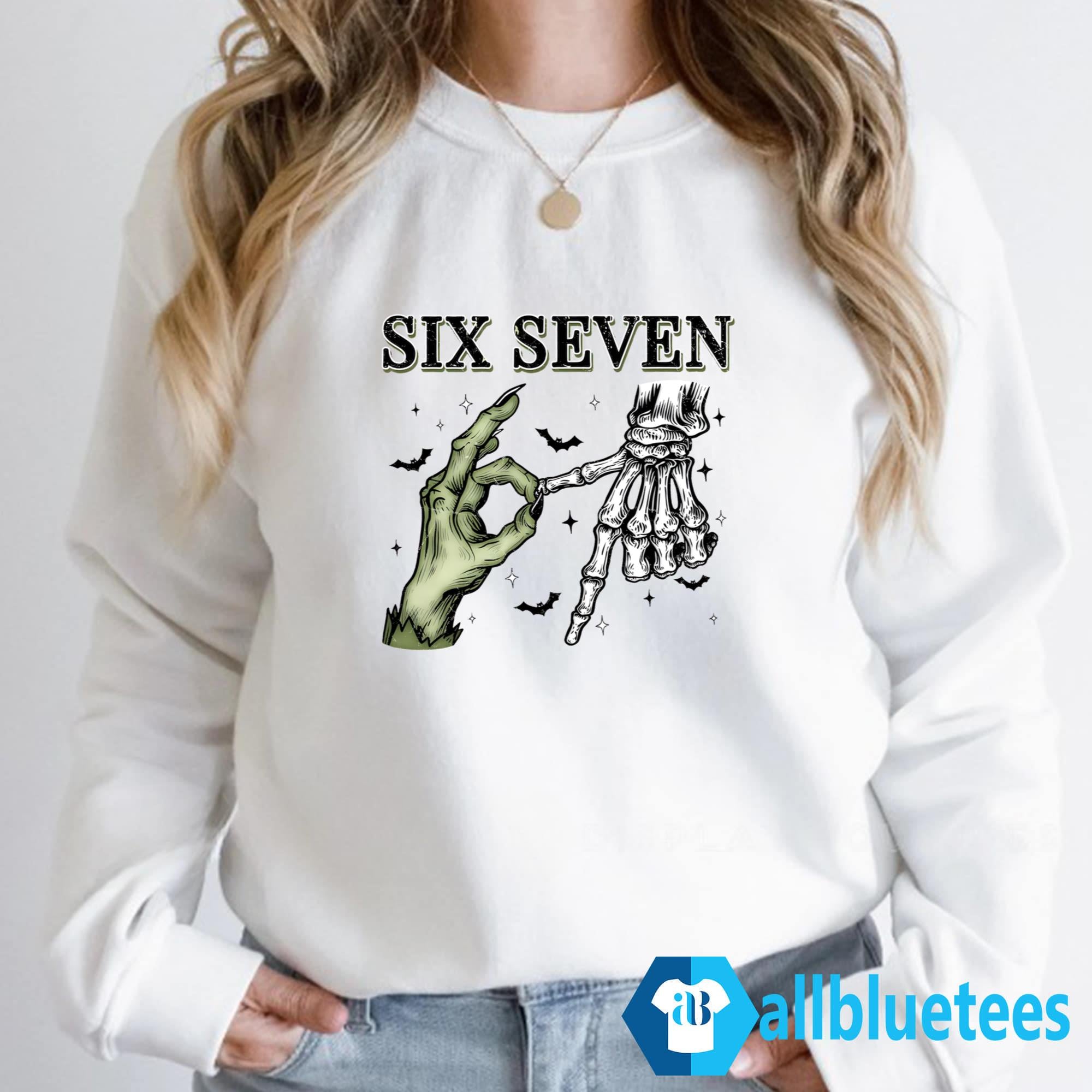 Six Seven 67 Skeleton Hands Halloween Shirt