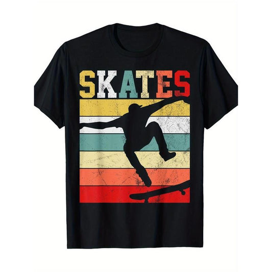 Skateboard Retro Skateboard T-shirt 100% cotton T-shirt Made in USA