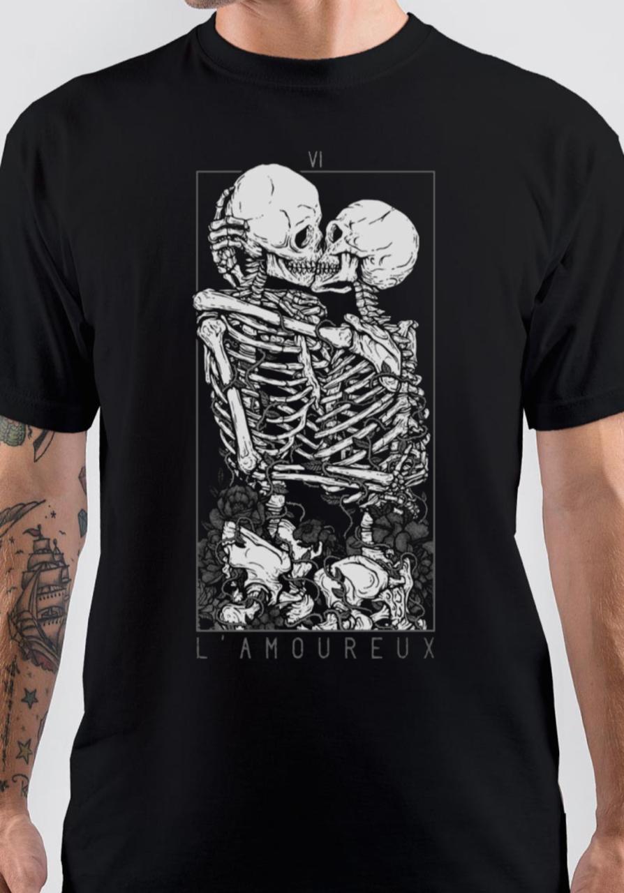 Skeleton The Lovers Black T-Shirt Hoodie, Sweatshirt | CoreVibeTees.com