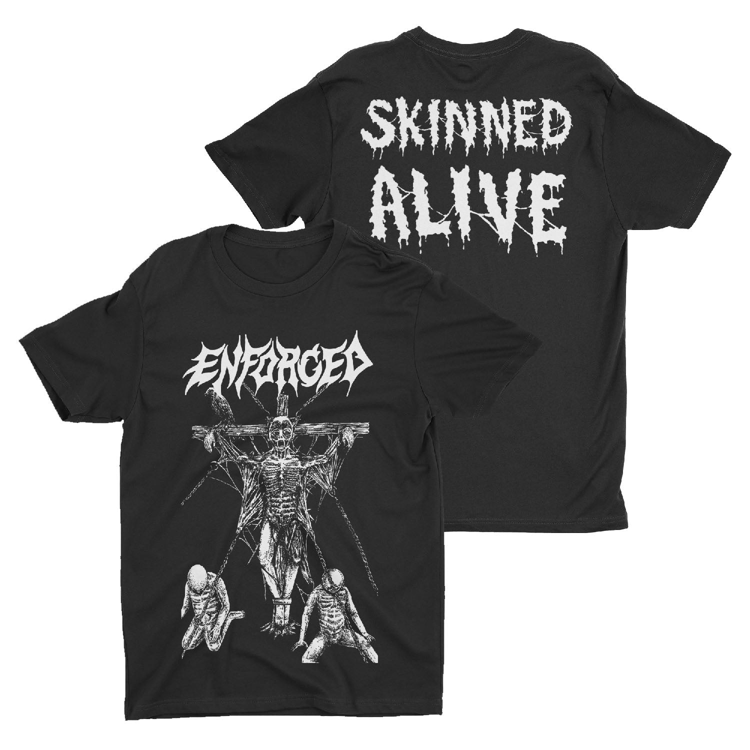 Enforced - Skinned Alive t-shirt Hoodie, Sweatshirt | CoreVibeTees.com (Image 1)
