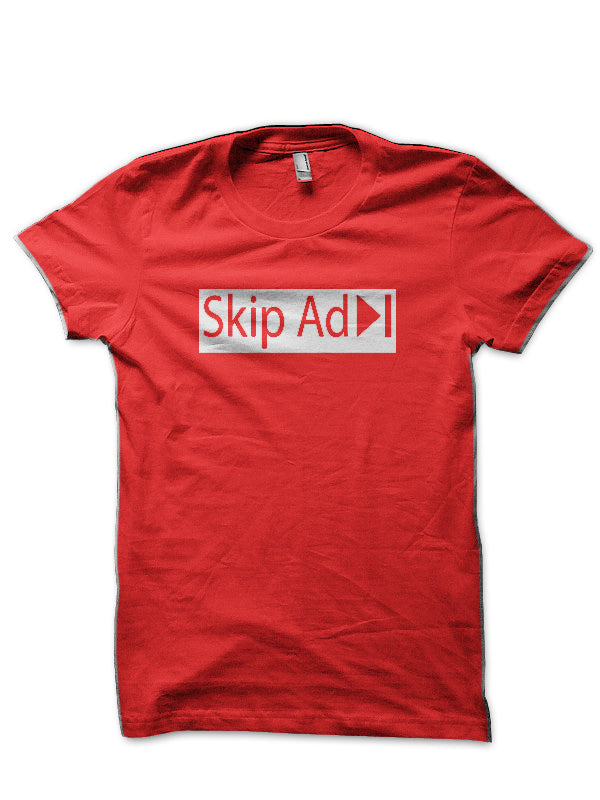 Skip Ad Red T-Shirt Hoodie, Sweatshirt | CoreVibeTees.com
