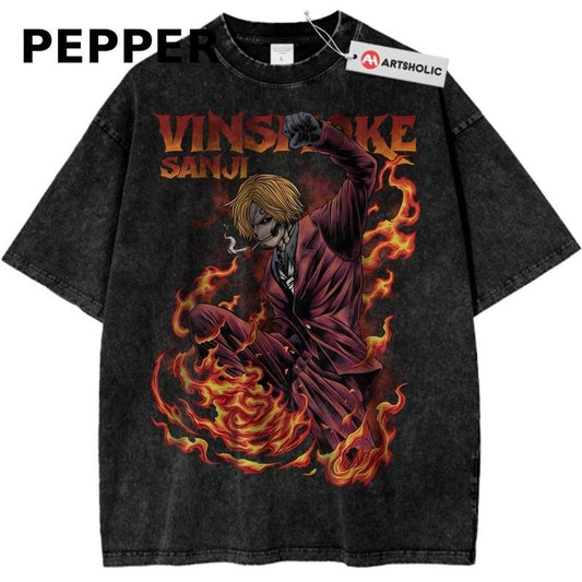 Skull Vinsmoke Sanji T-Shirt, One Piece Shirt, Anime Shirt, Vintage Graphic Tee