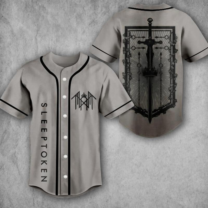 Sleep Token Damocles Crest Heavy Metal Baseball Jersey, Even In Arcadia Album Merch, Unisex Oversize Rock Band Baseball Jersey, Gift For Rock Music Lovers AZ