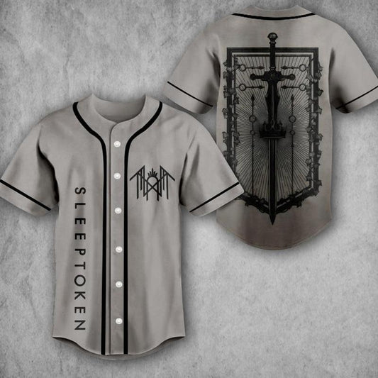 Sleep Token Damocles Crest Heavy Metal Baseball Jersey, Even In Arcadia Album Merch, Unisex Oversize Rock Band Baseball Jersey, Gift For Rock Music Lovers AZ