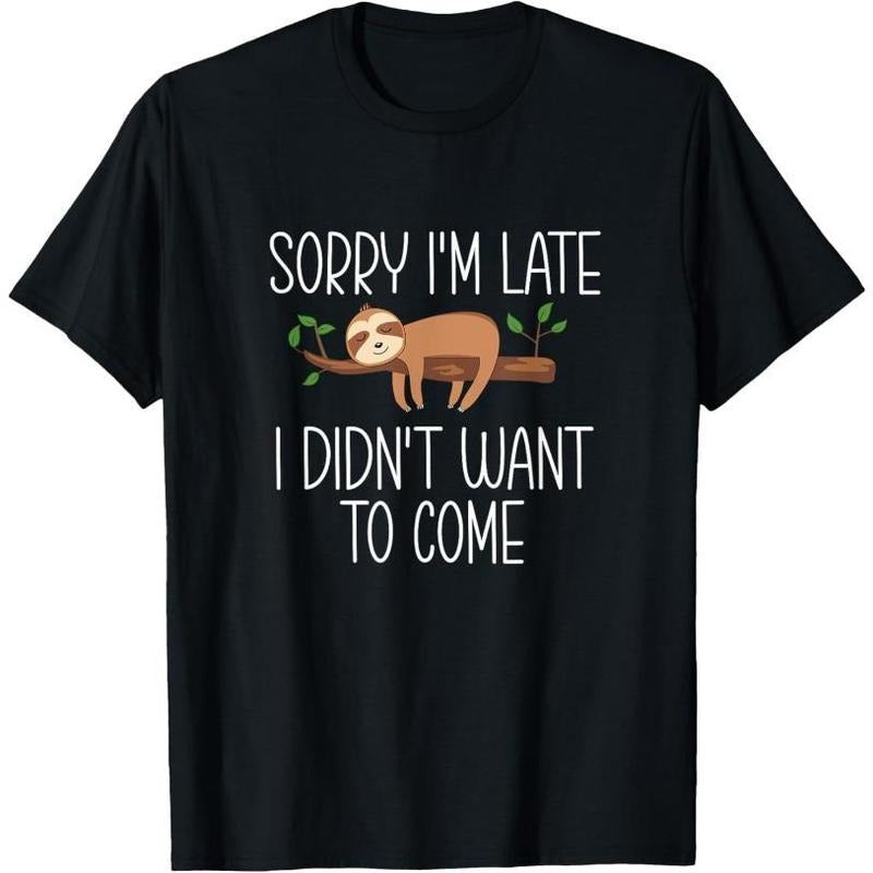 Sloth Lover Graphic for Men Boys Sloth T-Shirt Made in USA