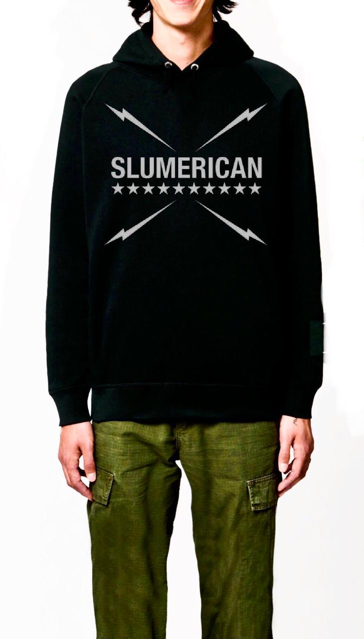 Slumerican Black Hoodie T-Shirts, Sweatshirt | CoreVibeTees.com