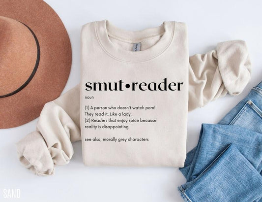 Smut Definition Sweatshirt, Smut Hoodie, Smut Book Sweater, Spicy Book Reader, Bookish, Funny Smut Shirt, Smut Gift, Dark Romance Reader Womenswear Shirt