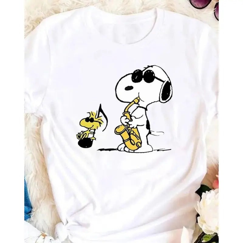 Snoopy Jazz Shirt, Snoopy Saxophone Tshirt, Snoopy Play The Saxophone T-shirt, Peanuts T shirt, Snoopy Musician Tee, For Woman, Gift