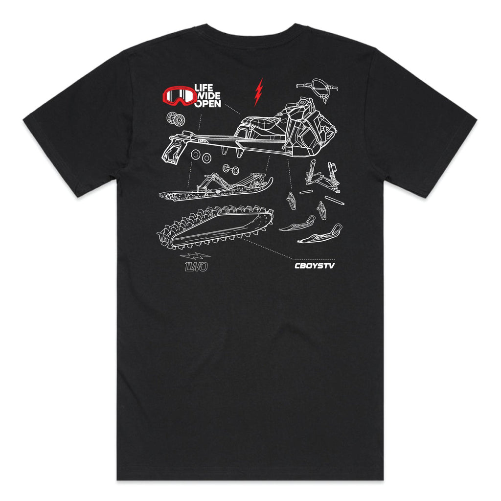 Snowmobile Blowup Tee Hoodie, Sweatshirt | CoreVibeTees.com (Image 1)