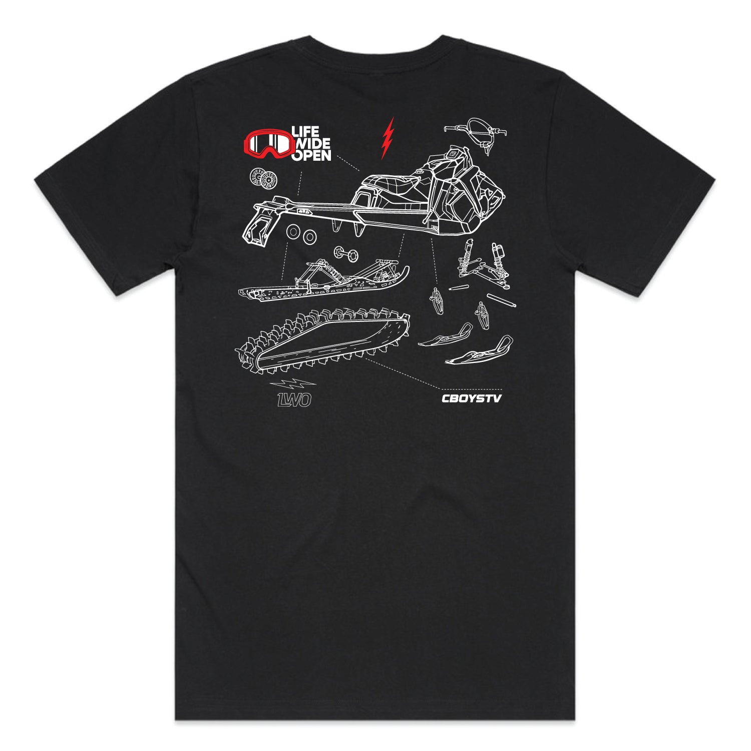 Snowmobile Blowup Tee Hoodie, Sweatshirt | CoreVibeTees.com (Image 1)