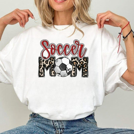 Soccer Mom Shirt  Soccer Mom Leopard Print Bleached Distressed Shirt  Cute Trendy Soccer Mom T-Shirt