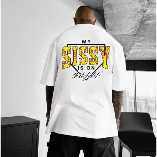 Softball My Sissy on the Field Tee, Cute Softball Sister Shirt, Fun Sibling Apparel for Game Day UXWTN
