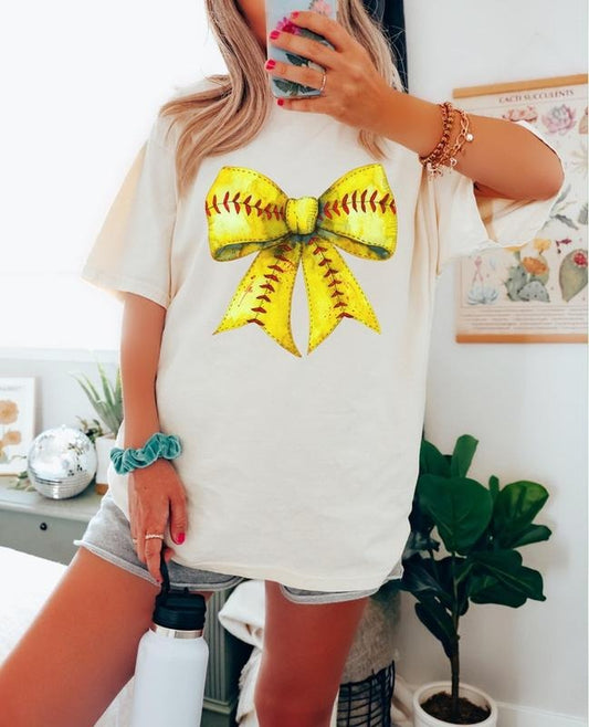 Softball Shirt, Game Day T Shirts, Coquette Softball Tee, Sports Mom, Softball Mom Shirt, Softball Bow Fall Shirt