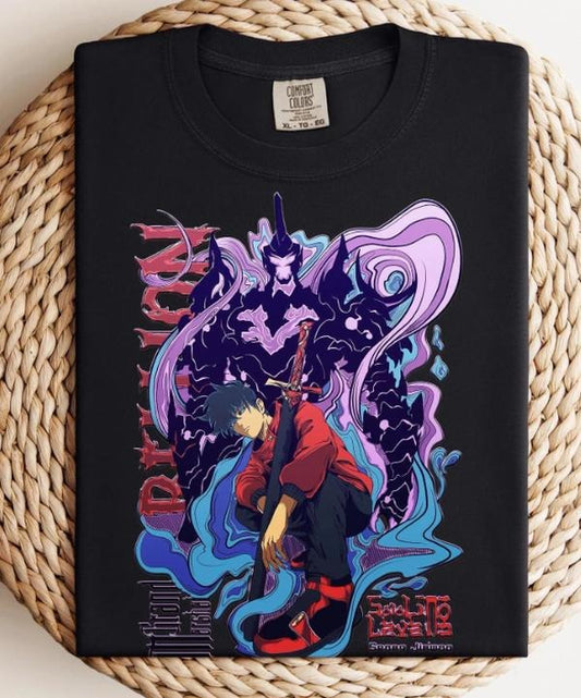 Solo Leveling Shirt, Jin Woo Beru Anime Shirt, Anime Gifts, Japanese Manga T shirtstyle{n002}2
