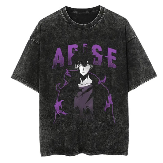 Solo Leveling Sung Jin Woo Arise Vintage Tee Unisex T-Shirt, Solo Leveling T-shirt, Anime T-shirt Full Color, For Men, For Women Sweatshirt, Hoodie, Comfort Colors
