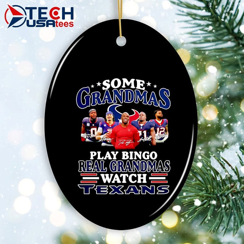Some grandmas play bingo real grandmas watch Houston Texans signatures shirt
