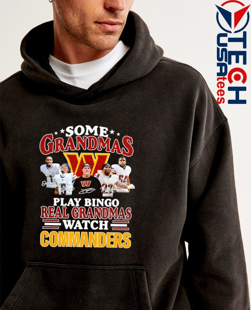Some grandmas play bingo real grandmas watch Washington Commanders signatures shirt