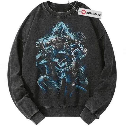 Son Goku, #Deku, Saitama, Naruto Anime Sweatshirt for Men - Vintage Style Comfort Colors #Hoodie - Menswear, Tops