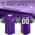 South Bend Cubs 2026 Cancer Awareness Night Custom Baseball Jersey