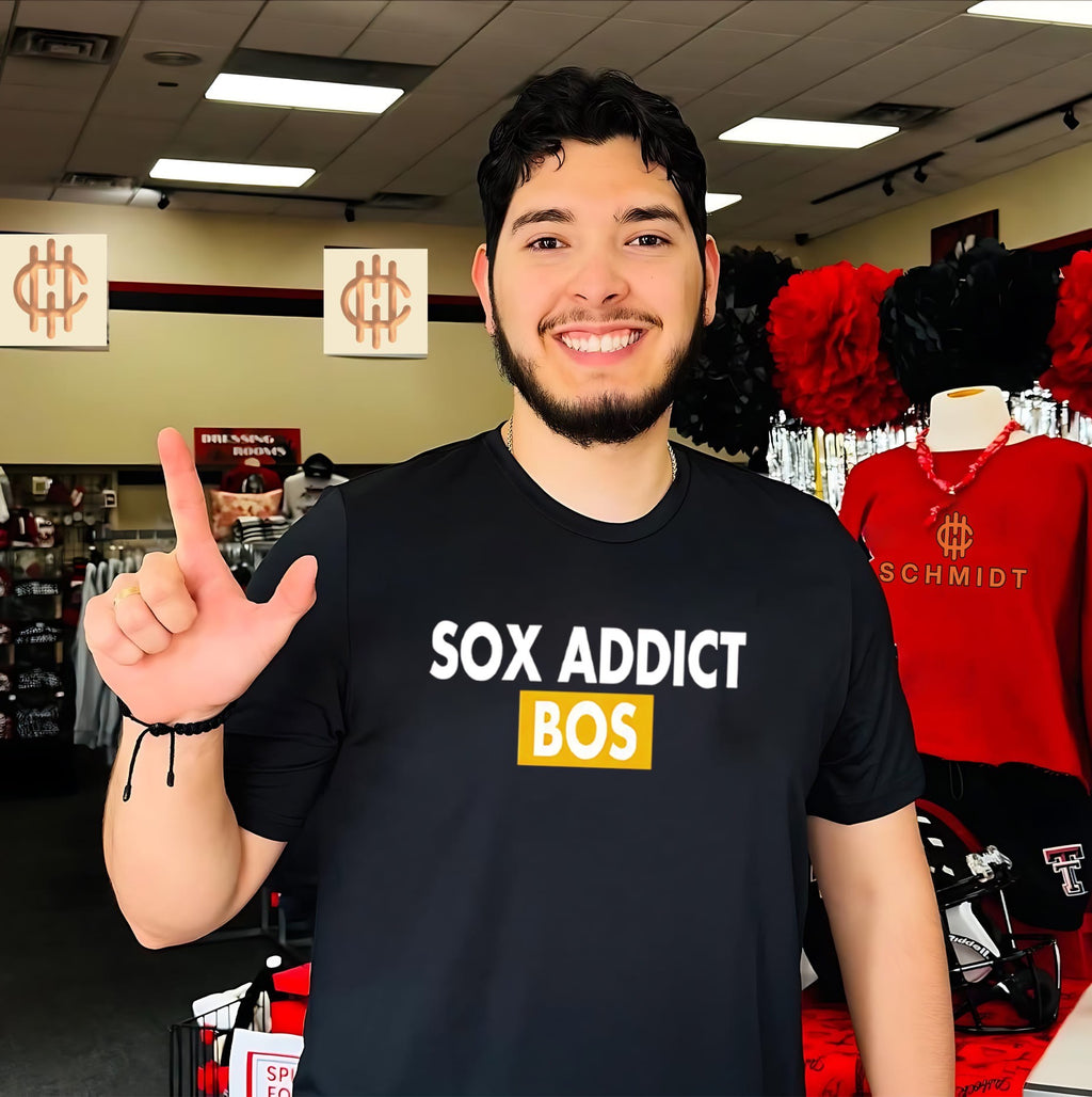 Sox Addict Bos text shirt