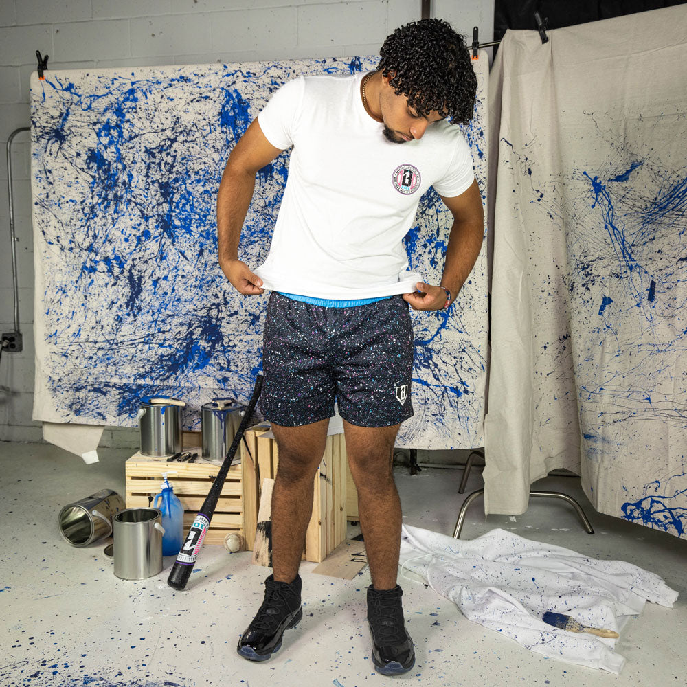 Splatter Tee - White/Galaxy Hoodie, Sweatshirt | CoreVibeTees.com (Image 5)
