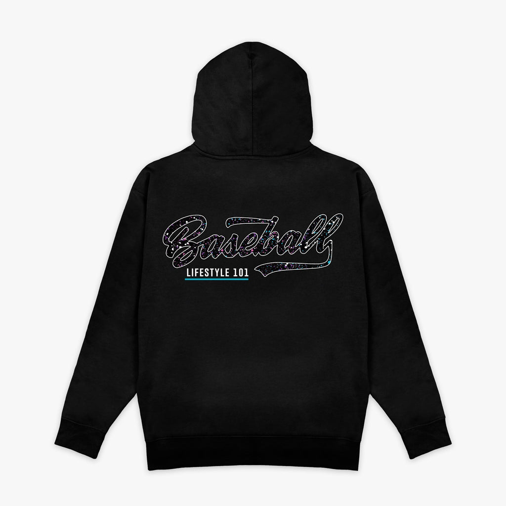 Splatter Youth Hoodie - Black/Galaxy T-Shirts, Sweatshirt | CoreVibeTees.com (Image 1)