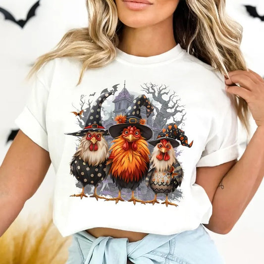 Spooky Chickens Shirt, Autumn Sweatshirt, Halloween 2024