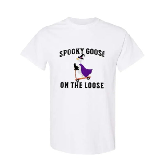 Spooky Goose On The Loose Sweatshirt, Silly Goose Halloween Hoodie, Funny Halloween Shirt, Trendy Goosee Hoodie, Humor Tee