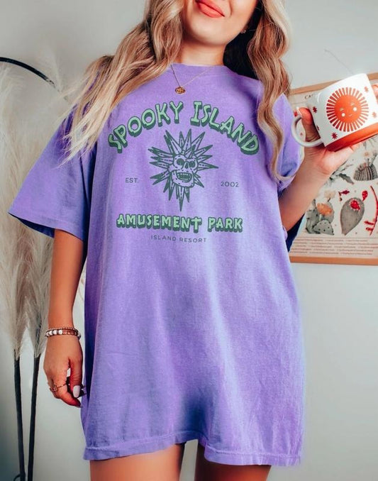 Spooky Island Sweatshirt, Retro Cartoon Halloween Movie T-shirt, Spooky Island Disco Skull Shirt, 90s Nostalgia Halloween Tee, Y2k Retro Halloween Shirt