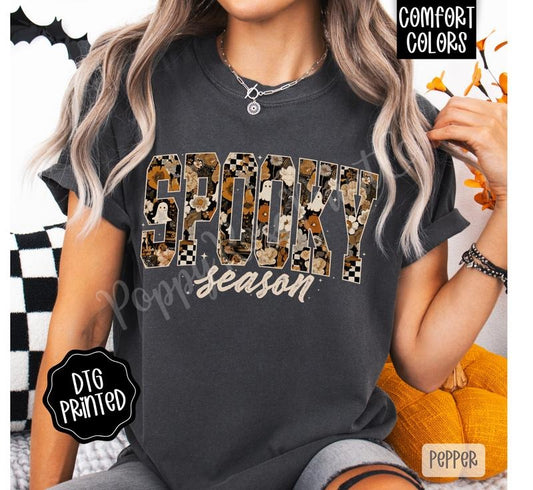 Spooky Season Comfort Colors, Trendy Halloween Tshirt