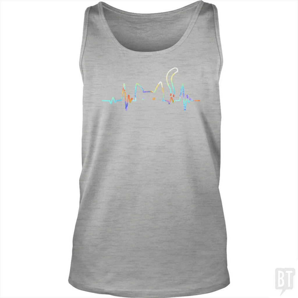 Heartbeat Cat Lover Tank Top