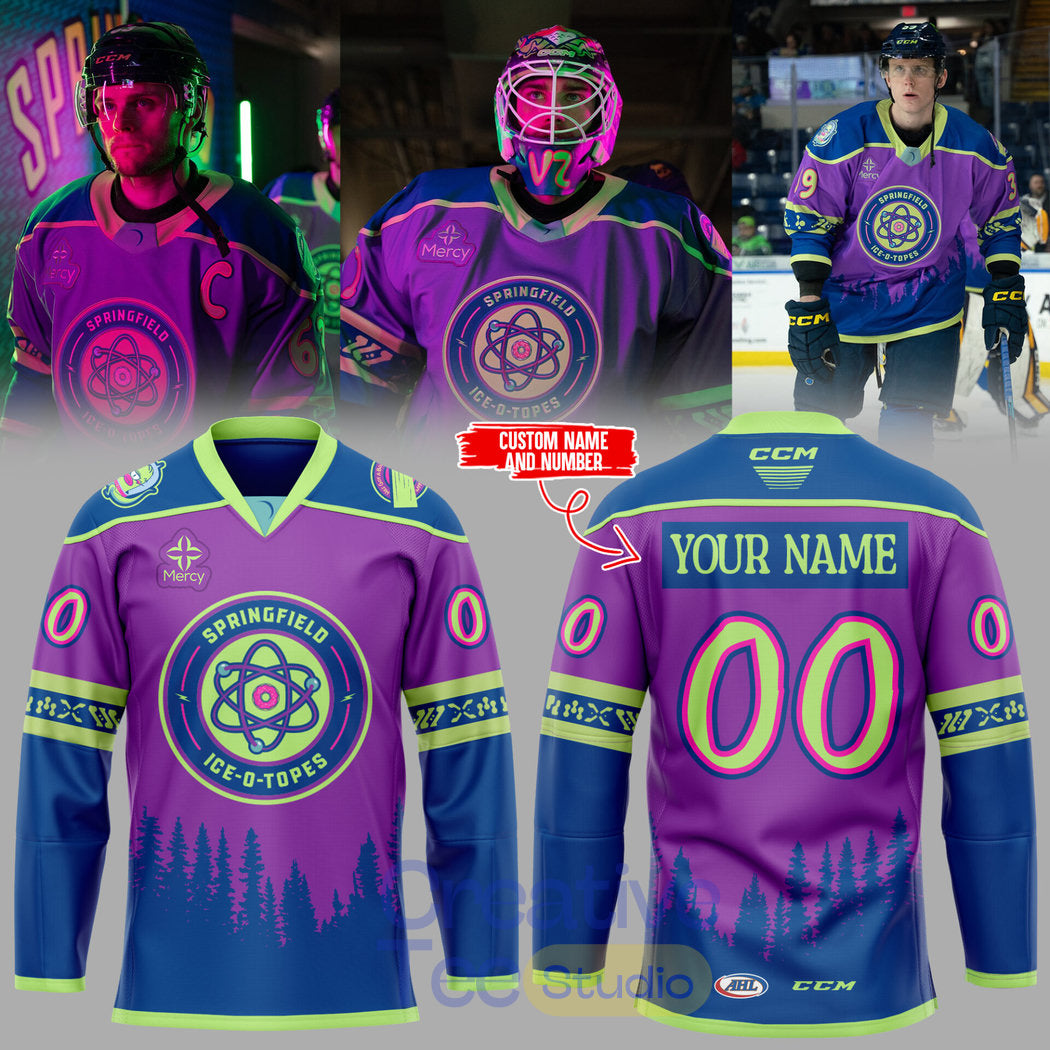 Springfield Thunderbirds Ice-🍩-Topes Night Custom Hockey Jersey
