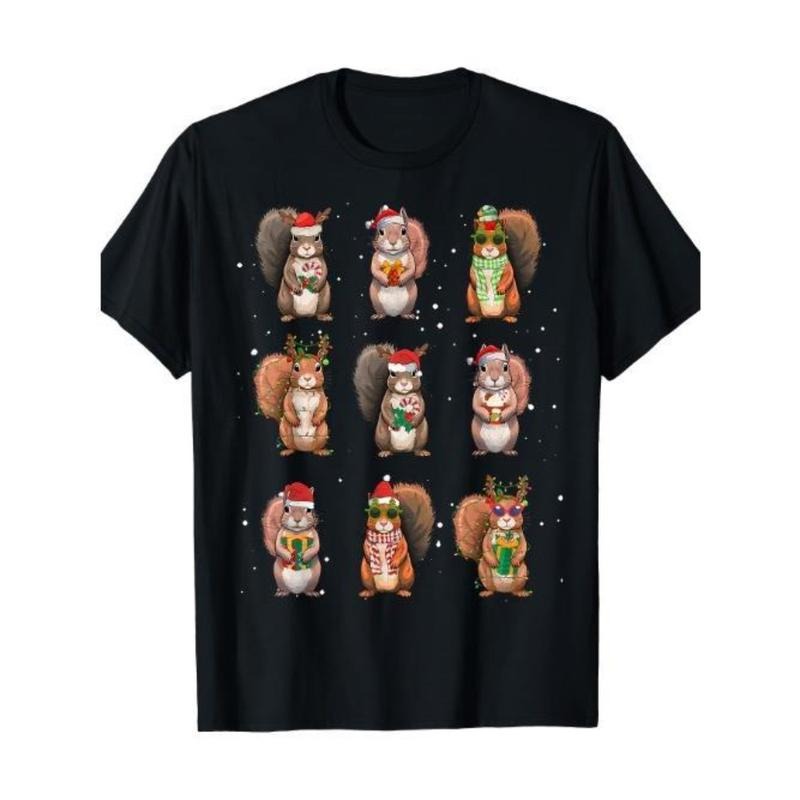 Squirrel Christmas Lights decorated Fun Squirrel Lover T-shirt Made In USA Hoodie, Sweatshirt | CoreVibeTees.com