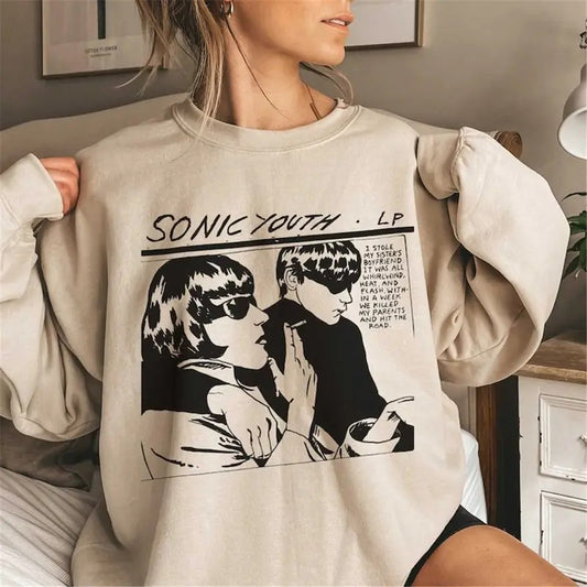 Ssonic Goo Album Crewneck, 80s 90s Grunge Rock Music, 90s Band Merchandise, Unisex Sweater Pullover Tee