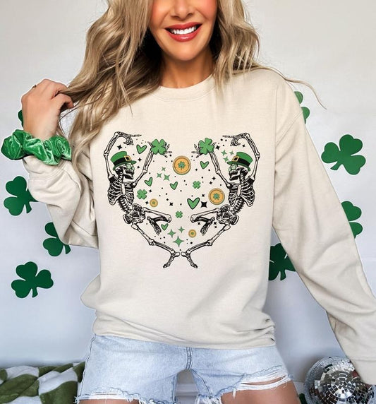 St Patrick's Day Dancing Skeleton St Patrick's Skeleton Funny St Patrick's St Patrick's Shirt Trendy