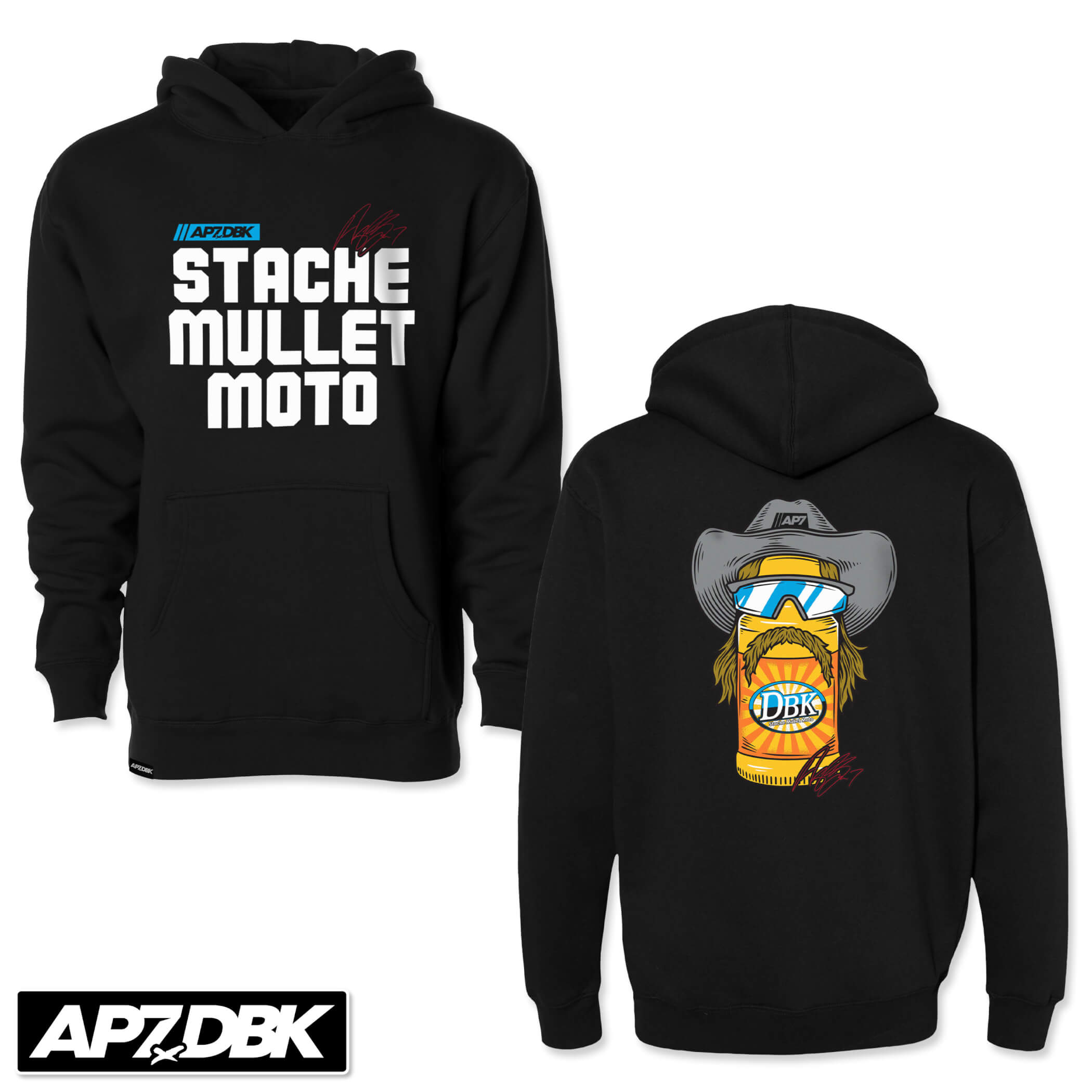 Stache Mullet Moto - AP7 Youth Hoodie T-Shirts, Sweatshirt | CoreVibeTees.com (Image 1)