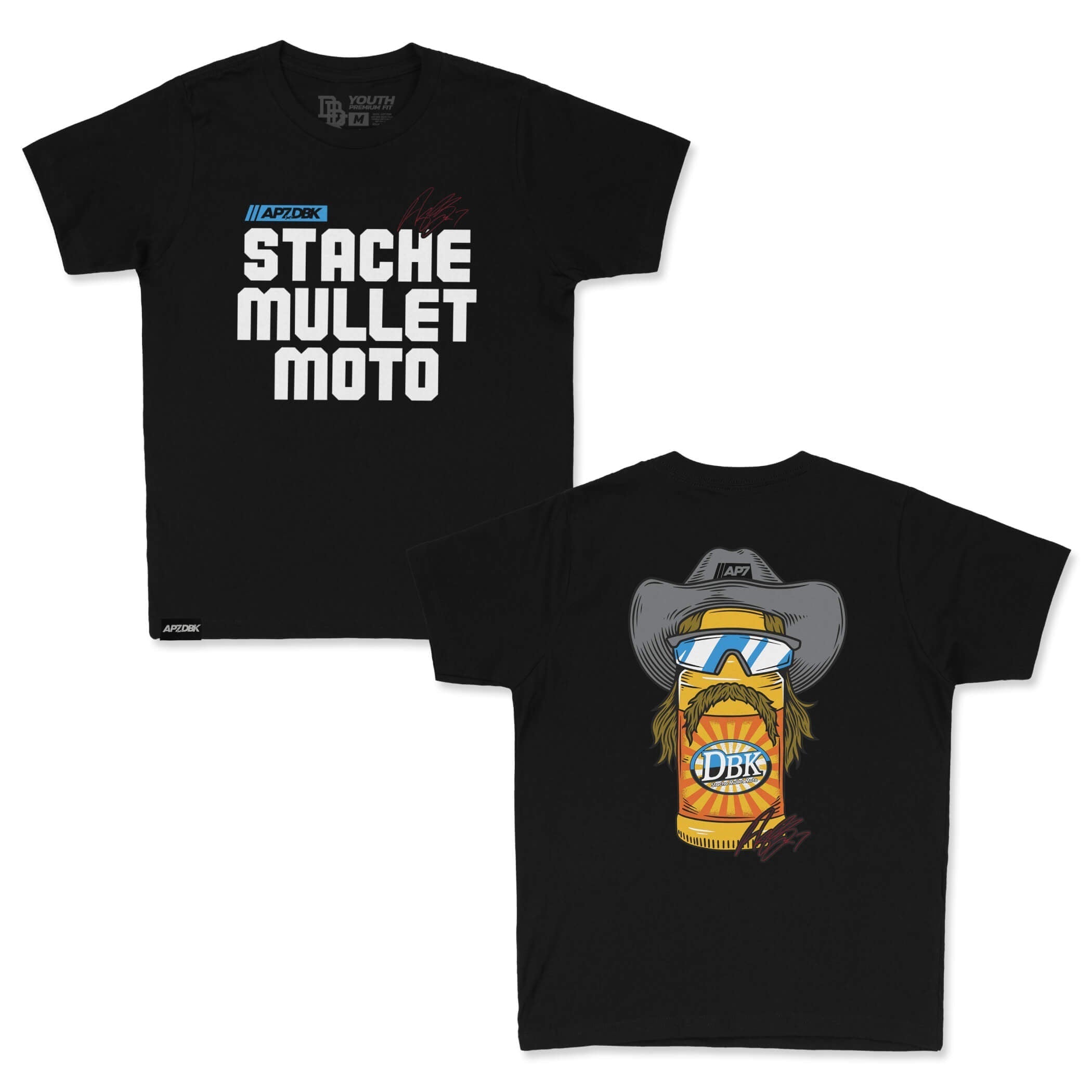 Stache Mullet Moto - AP7 Youth Premium Tee Hoodie, Sweatshirt | CoreVibeTees.com (Image 5)