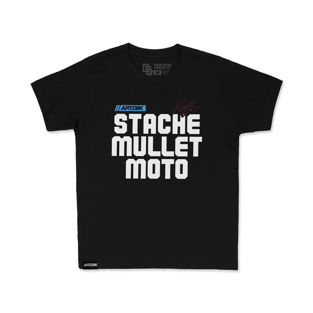 Stache Mullet Moto - AP7 Youth Premium Tee Hoodie, Sweatshirt | CoreVibeTees.com (Image 2)