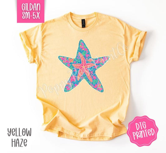 Starfish Shirt Gildan, Women's Beach Tee, Trendy Summer Tshirt Plus Sizes, Gift for Her