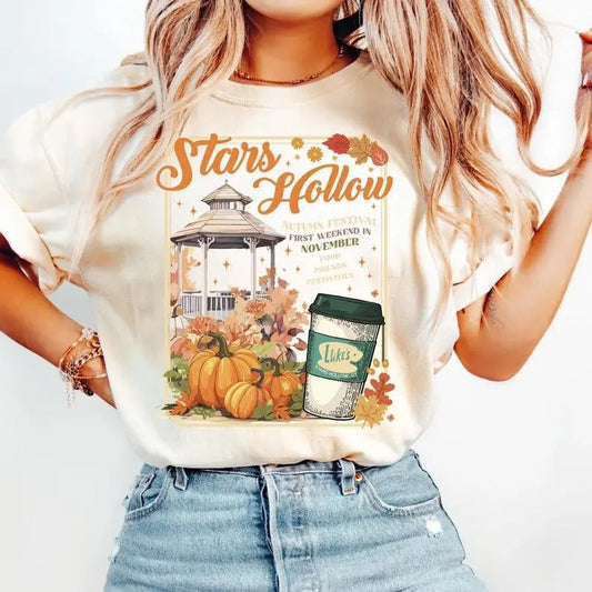 Stars Hallow Shirt, Gilmore Girls Shirt, Fall Vibes Shirt,Luke's Diner Coffee, shirt trend 2025