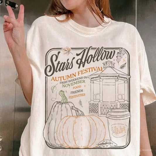 Stars Hollow Autumn Festival Shirt, Gilmore Girls Gift, Rory's Lorelai Dragonfly Inn, Luke's Diner, shirt trend 2025