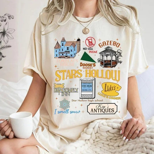 Stars Hollow Connecticut Shirt, Luke's Diner Shirt, Founded 1779, Stars Hollow Book Club Shirt, Rory Lorelai Dragon Fly Inn, shirt trend 2025, shirt best selling